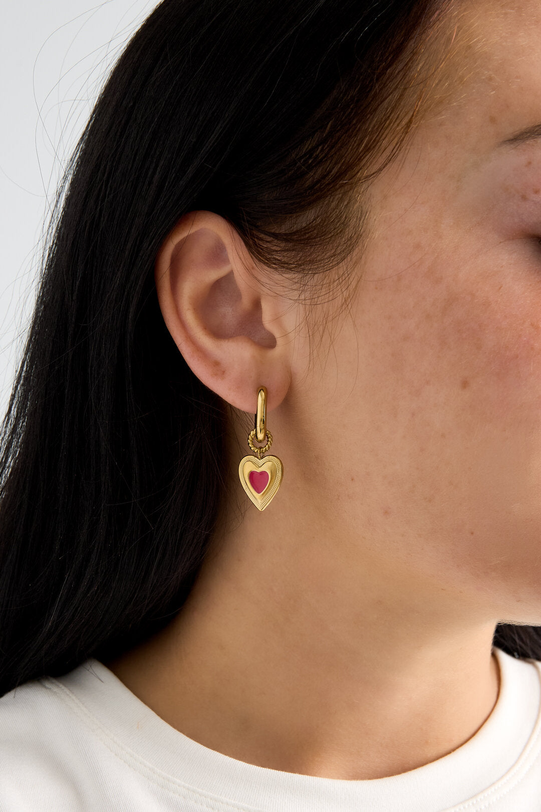Stylish Heart-Shaped Drop Earrings for Everyday Wear