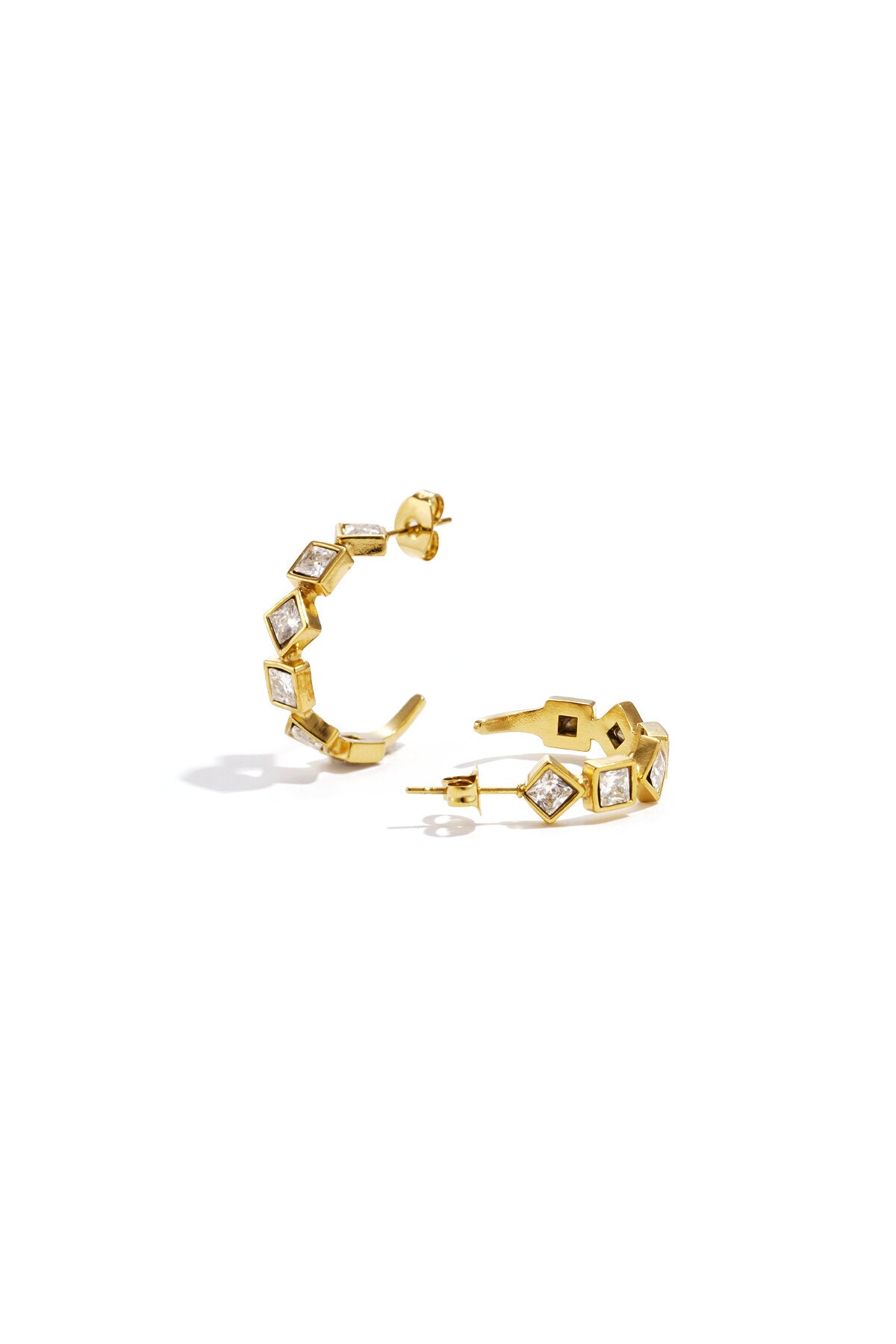 Elegant Rhinestone Hoop Earrings for Everyday Glam