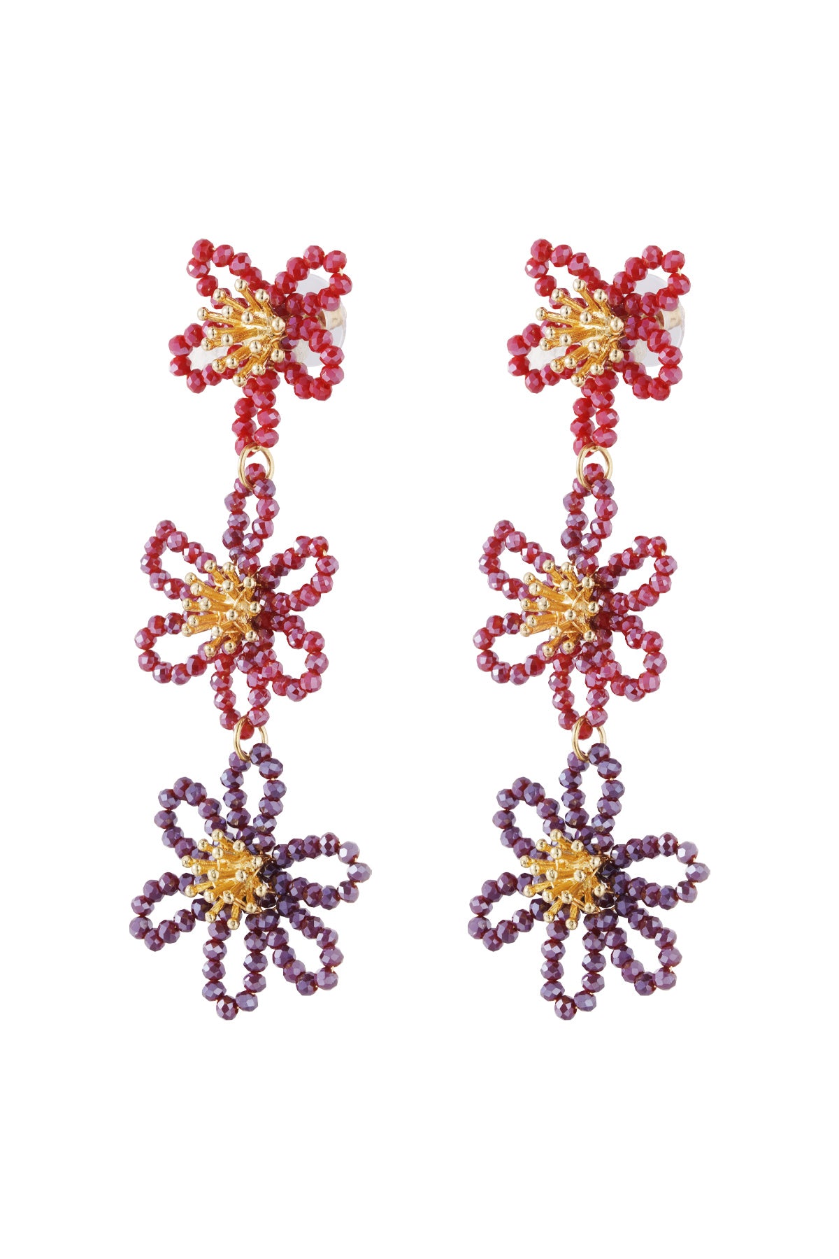 Elegant Multicolour Crystal Dangle Earrings for Women