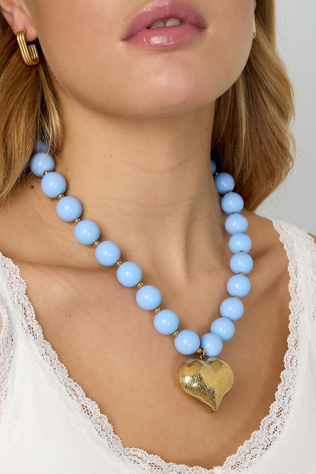Charming Heart Beaded Necklace for Spring/Summer
