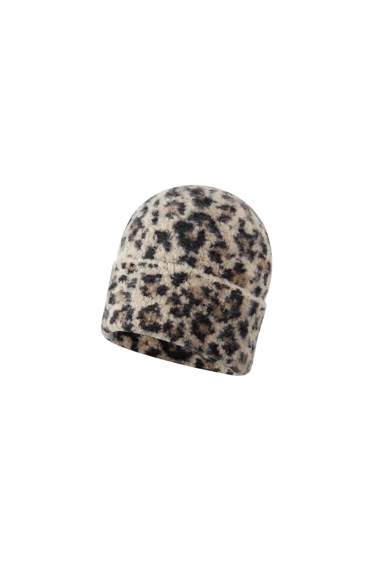 Stylish Khaki & Camel Leopard Print Hat for Women
