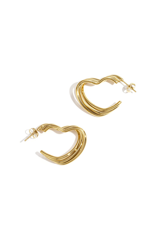 Stylish Heart Hoop Earrings for Everyday Wear