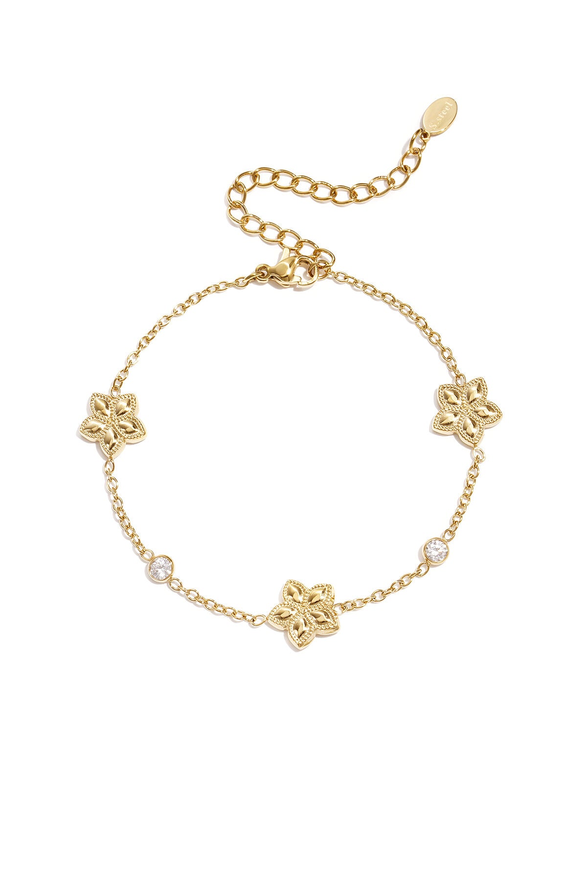 Elegant Simple Flower Charm Bracelet for Women