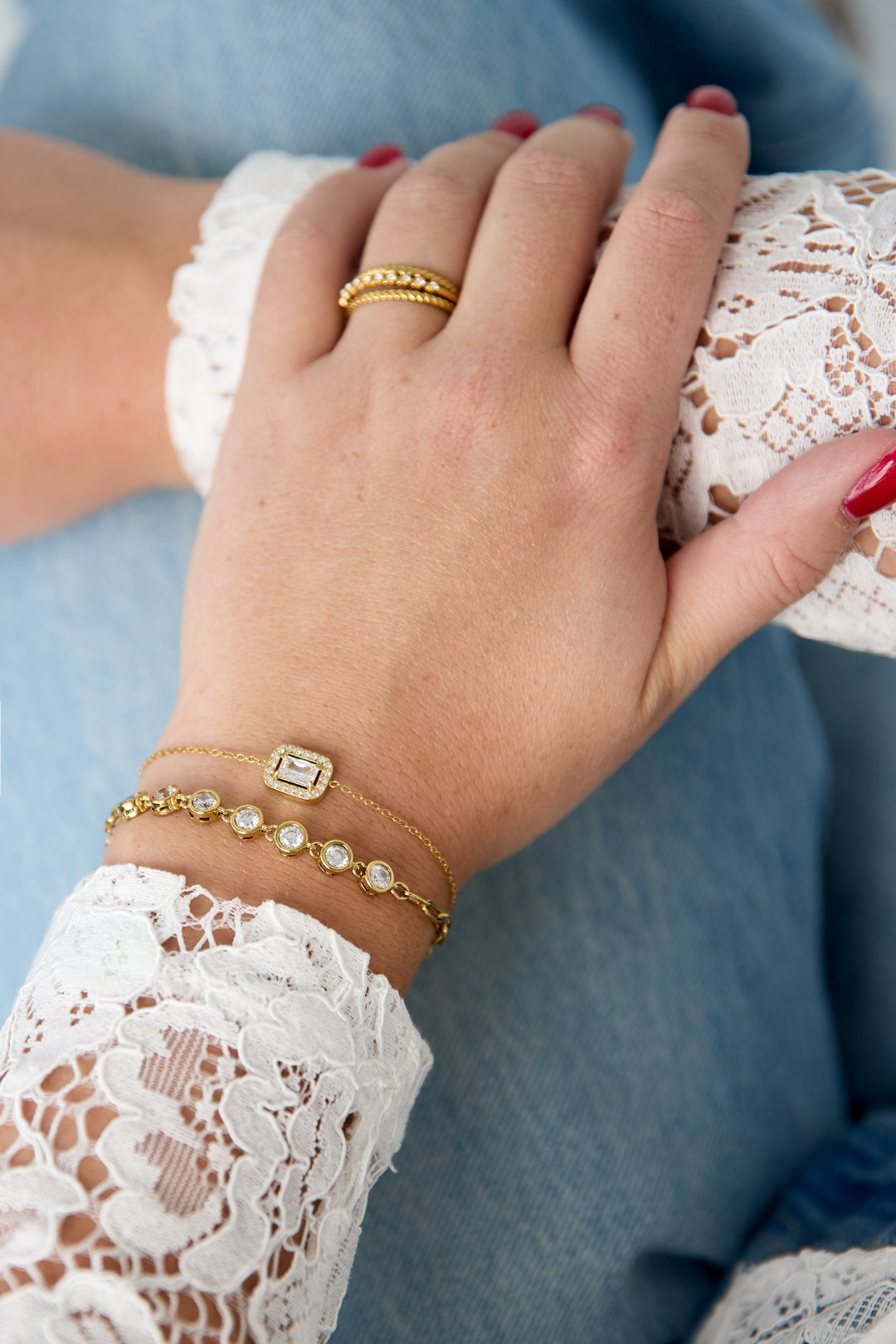 Bedelarmbanden van roestvrij staal, rechthoekig, eenvoudig, geschikt voor dagelijks gebruik, Simple Series, damessieraden