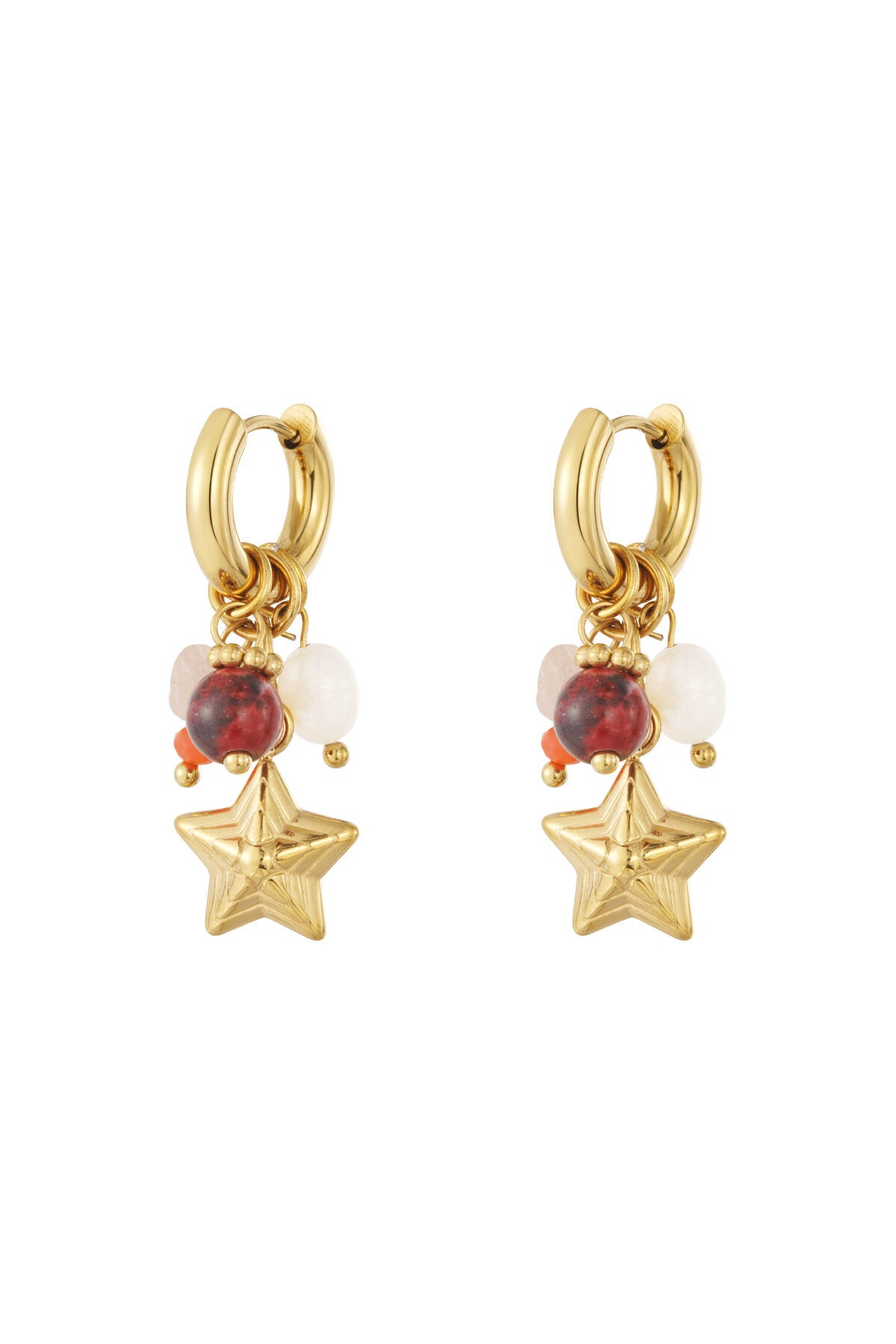 Elegant Gold Star Drop Earrings for Everyday Wear
