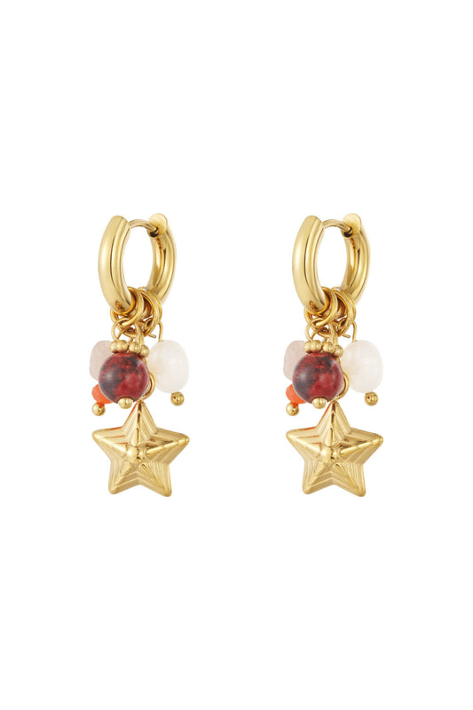 Elegant Gold Star Drop Earrings for Everyday Wear