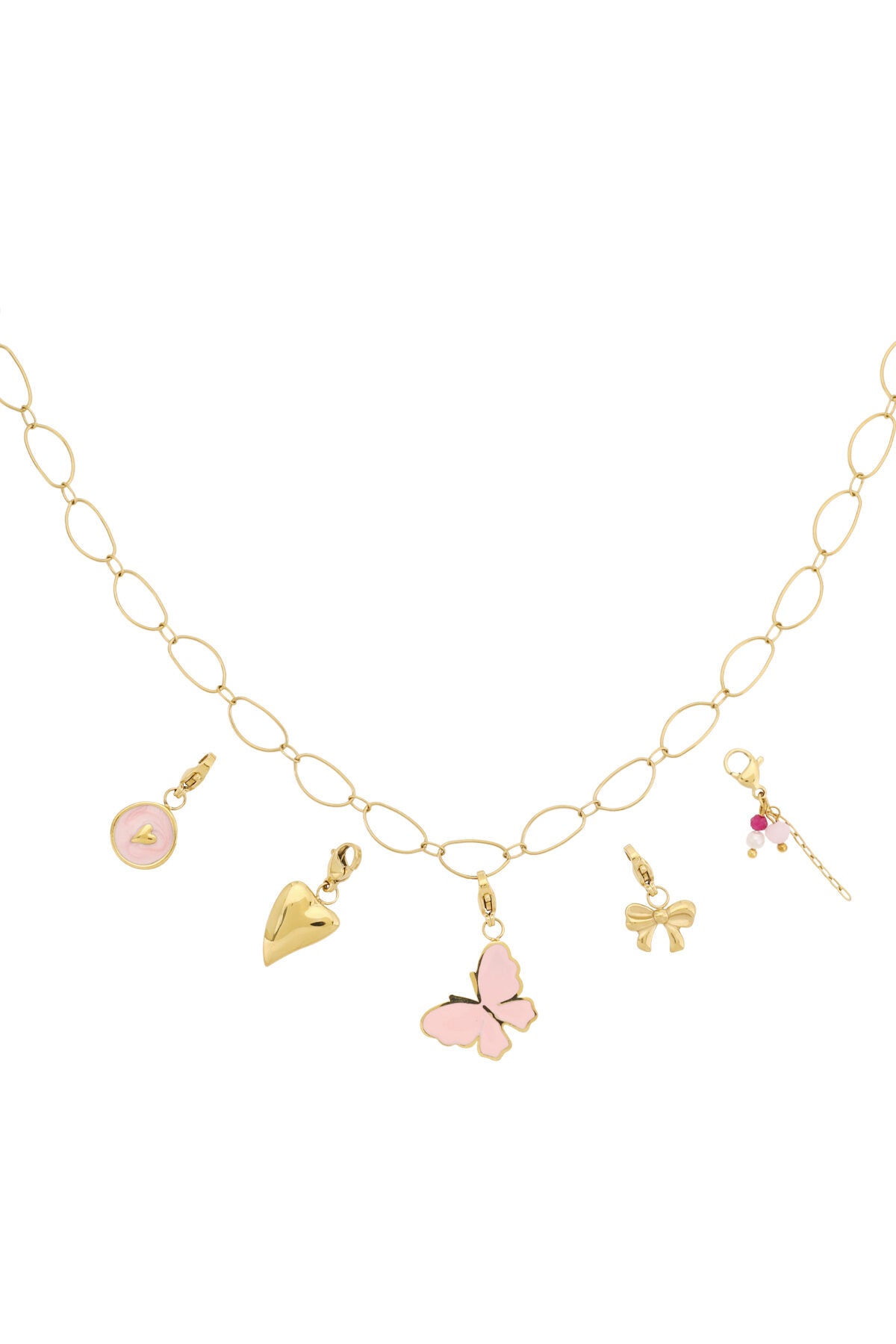 Romantic 14K Gold Plated Heart Necklace