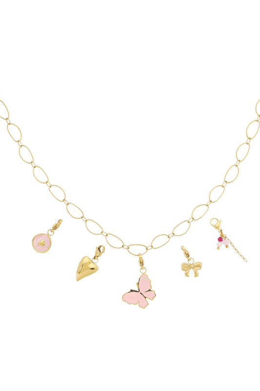 Romantic 14K Gold Plated Heart Necklace