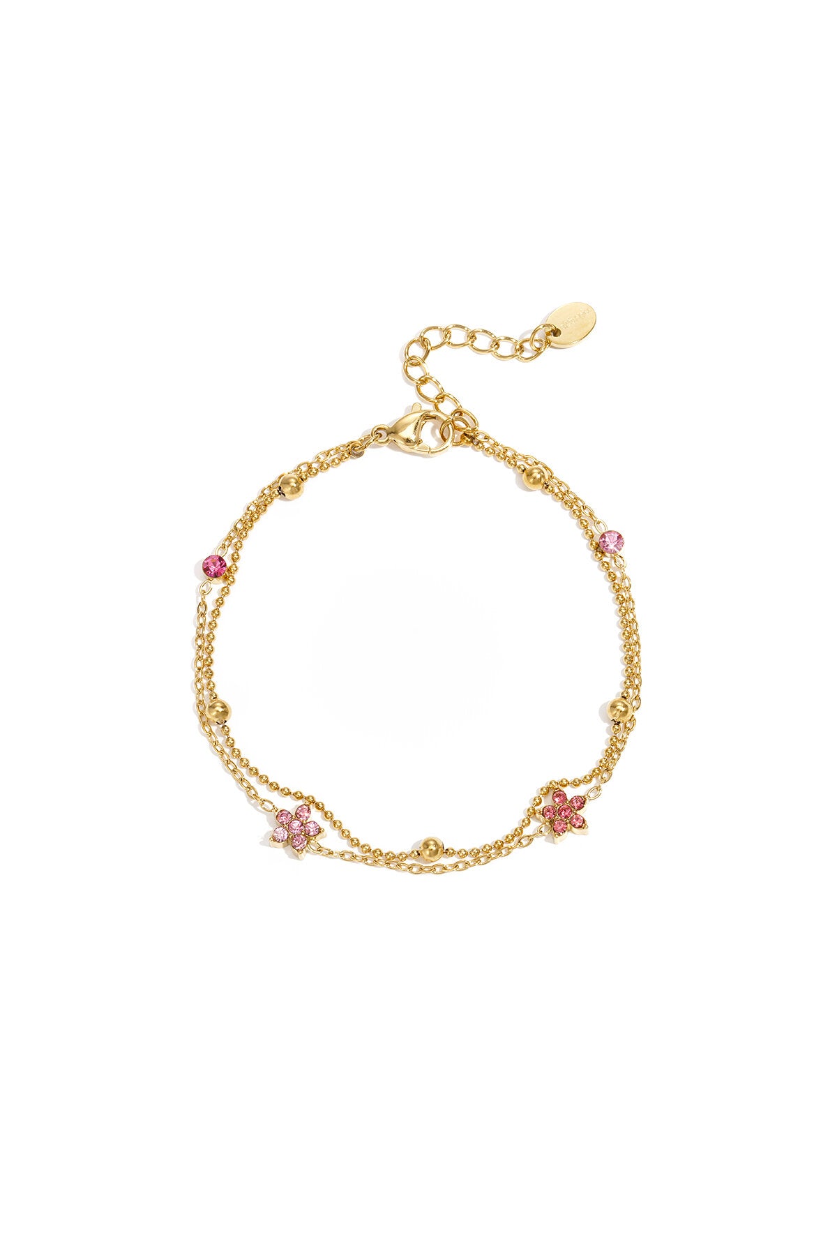 Elegant Gold-Toned Charm Bracelet for Women