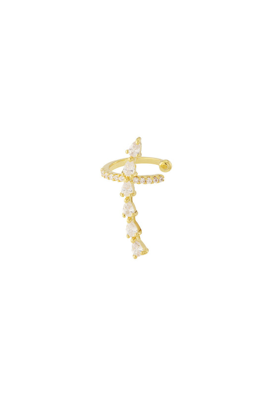 Elegant Copper Zircon Ear Cuffs for All Ears