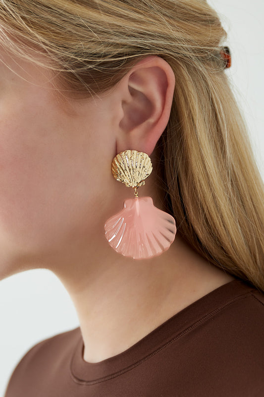 Chic Spring/Summer Shell Drop Earrings