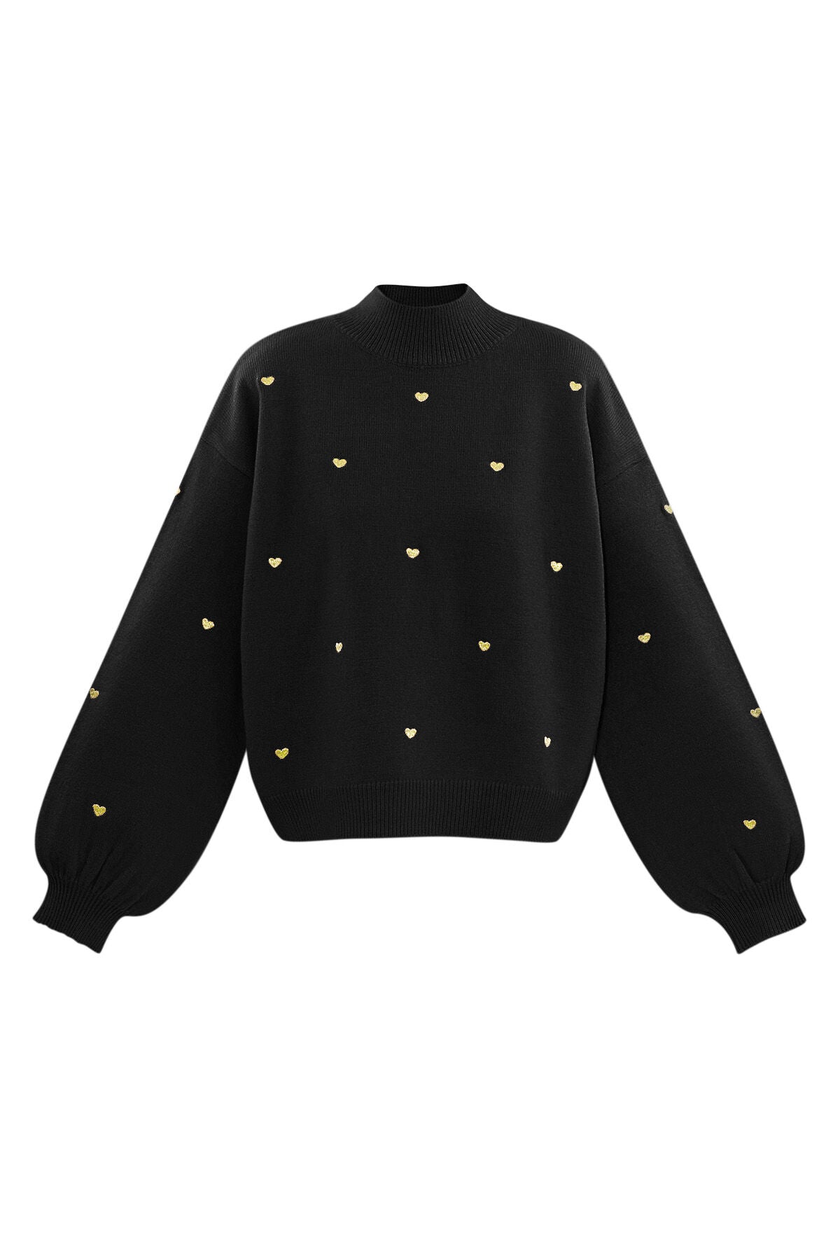 Soft Acrylic Heart Knit Sweater for Fall Winter