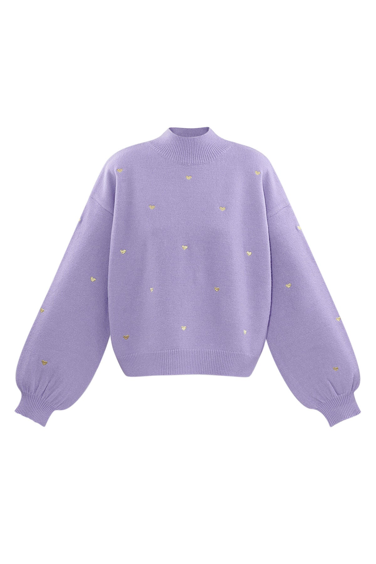 Soft Acrylic Heart Knit Sweater for Fall Winter