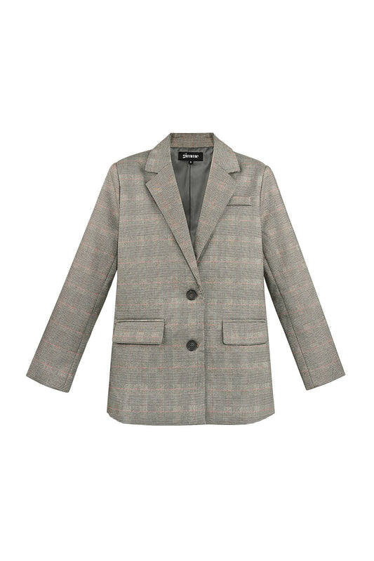 Elegant Checkered Ladies' Suit Set for Fall/Winter
