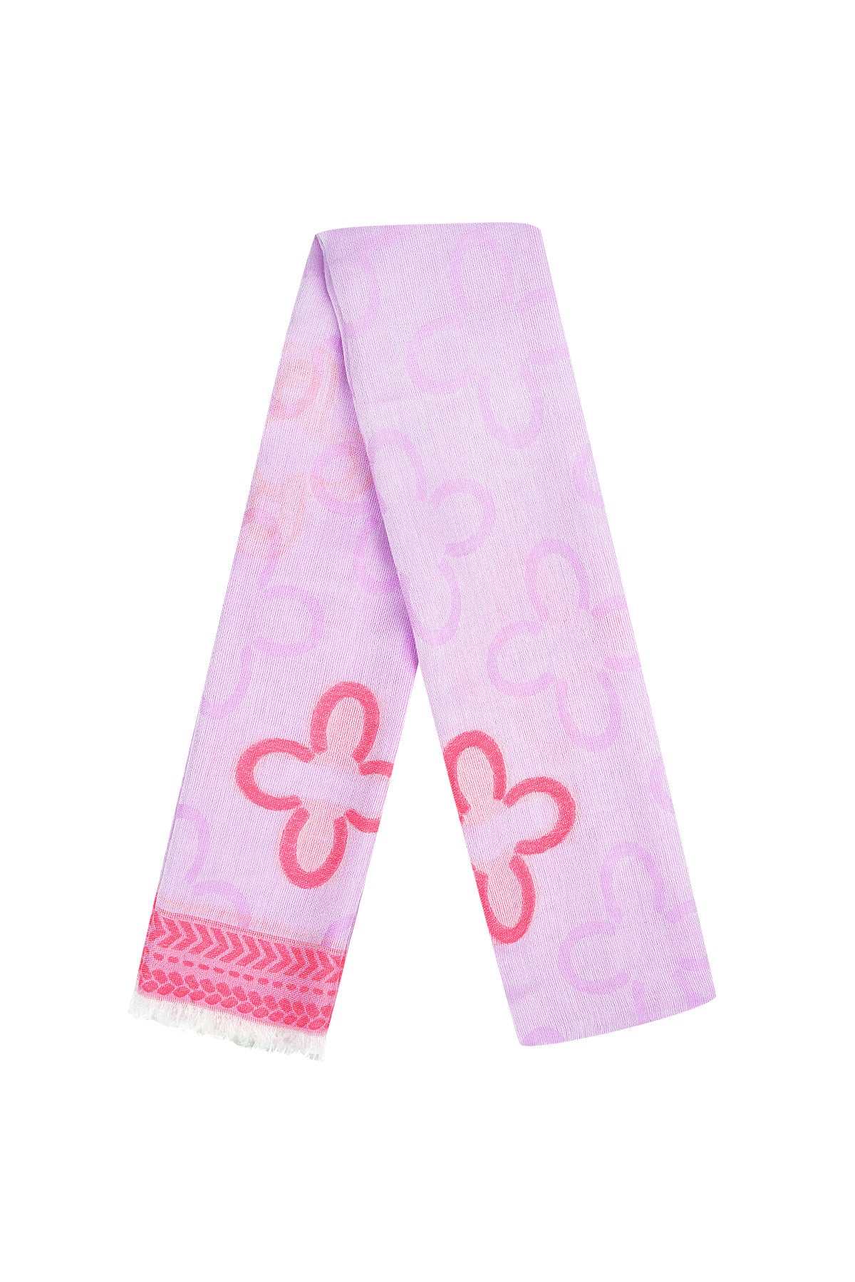 Elegant Summer Scarf in Pink and Orange
