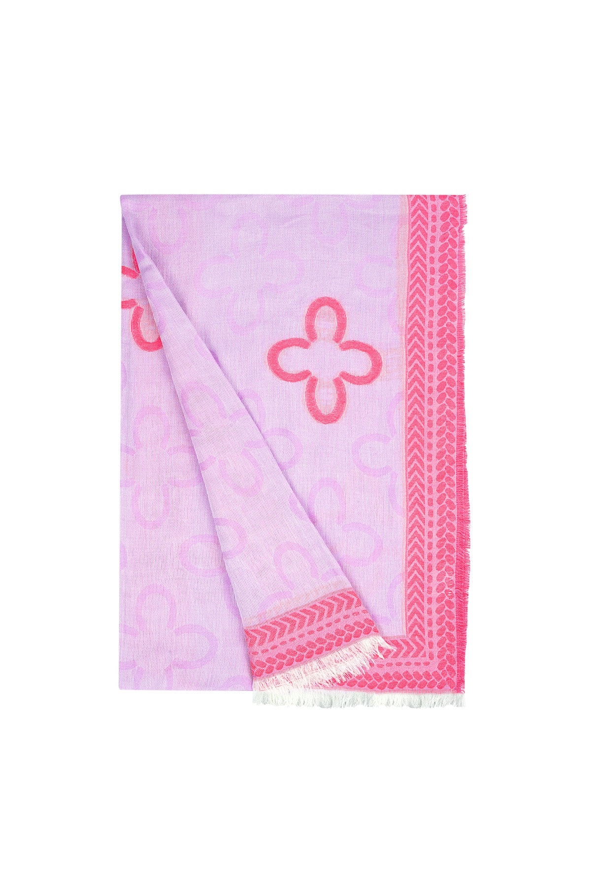 Elegant Summer Scarf in Pink and Orange