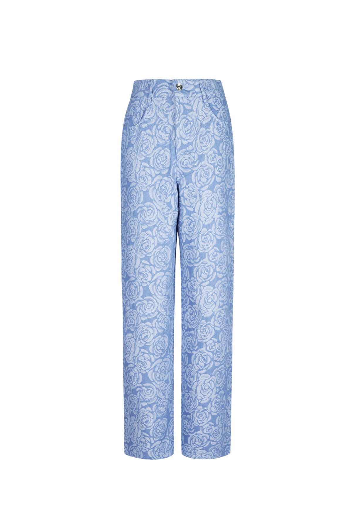 Stylish Cotton Floral Denim Pants for Casual Comfort