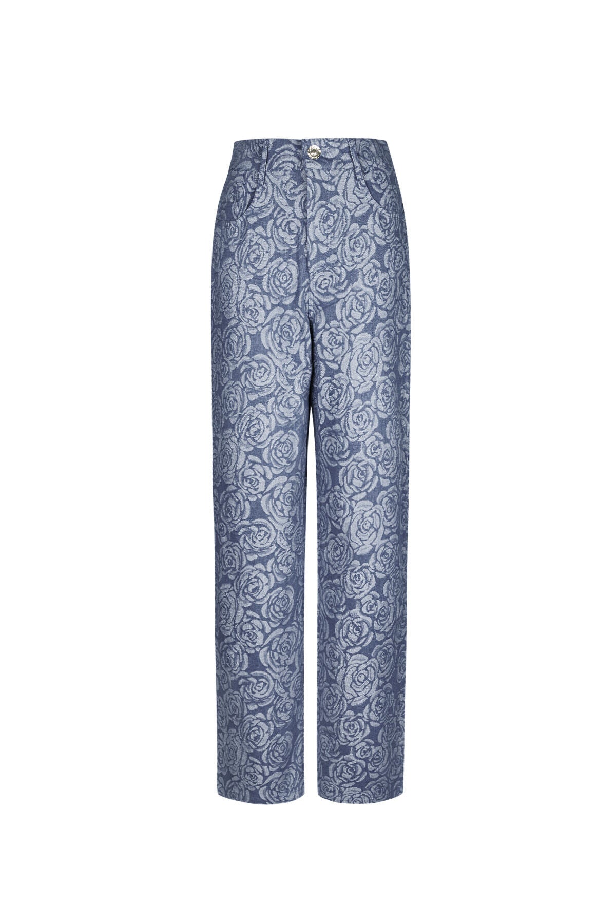Stylish Cotton Floral Denim Pants for Casual Comfort