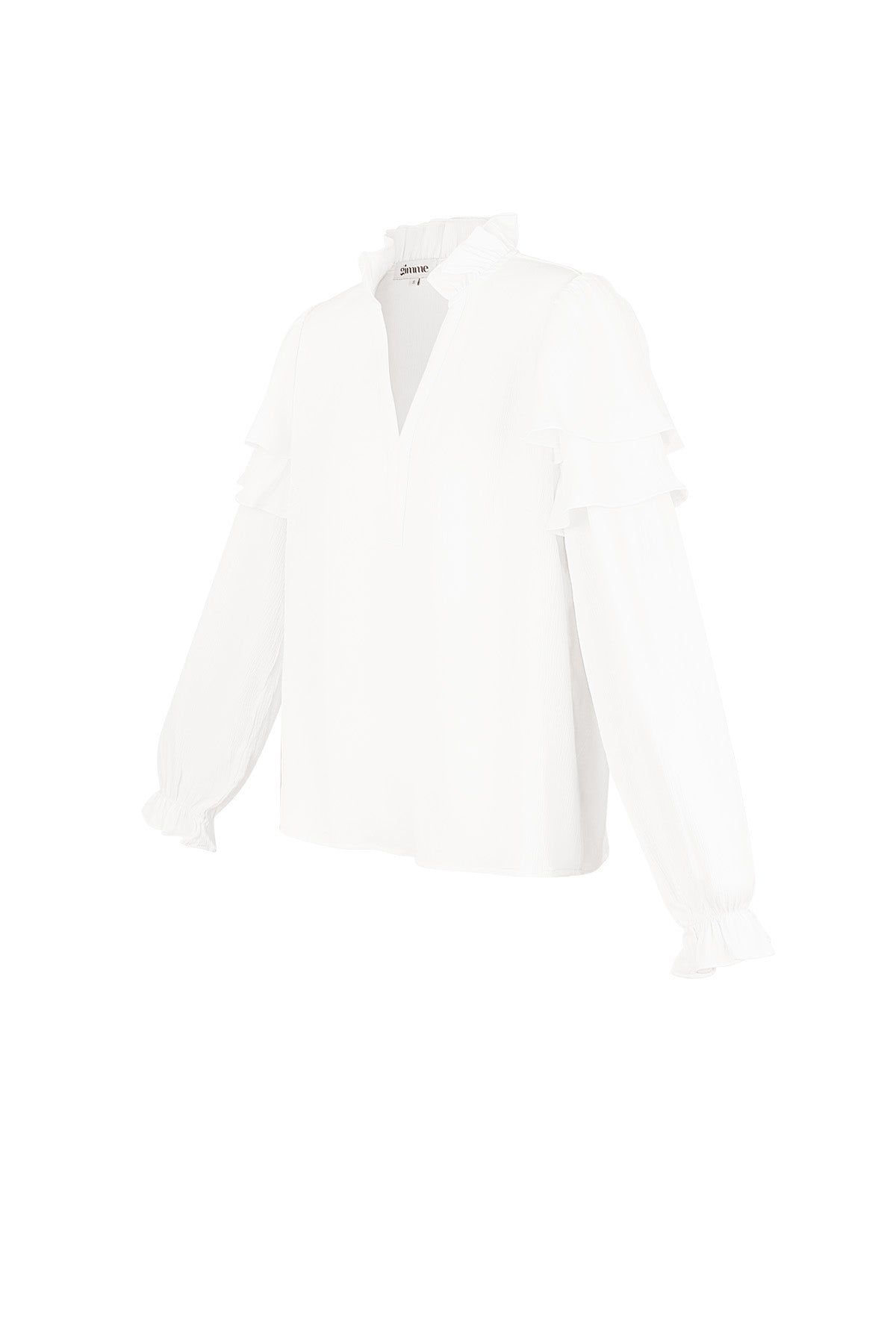 Stylish Polyester Long Sleeve Top in Blue, White & Black