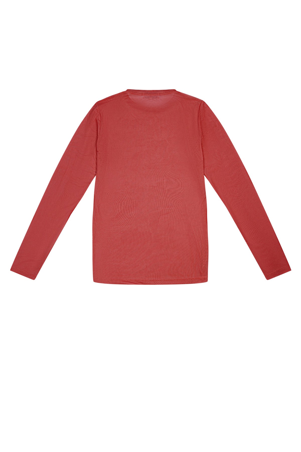 Elegant Long Sleeve Top in Pink and Red - Comfort Meets Style