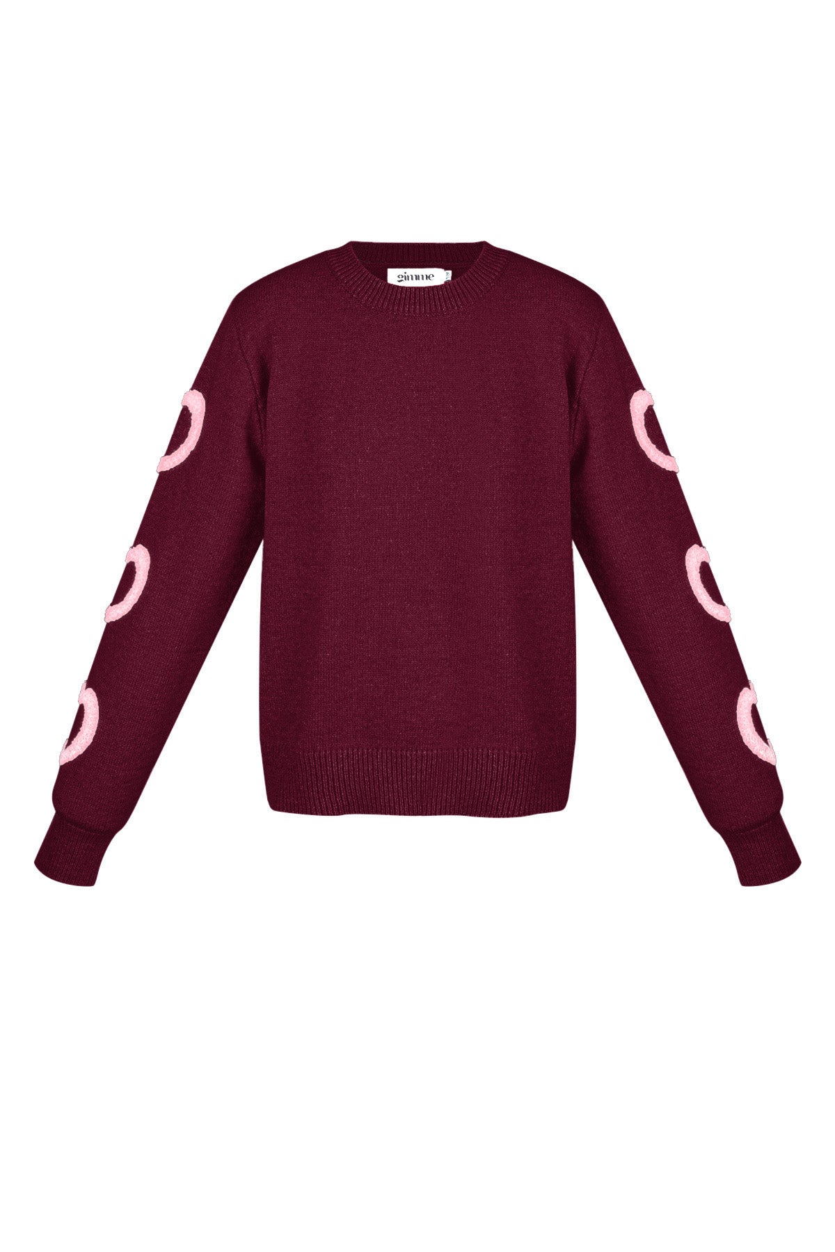 Cozy Knit Sweater for Fall Winter, Pink & Red Options