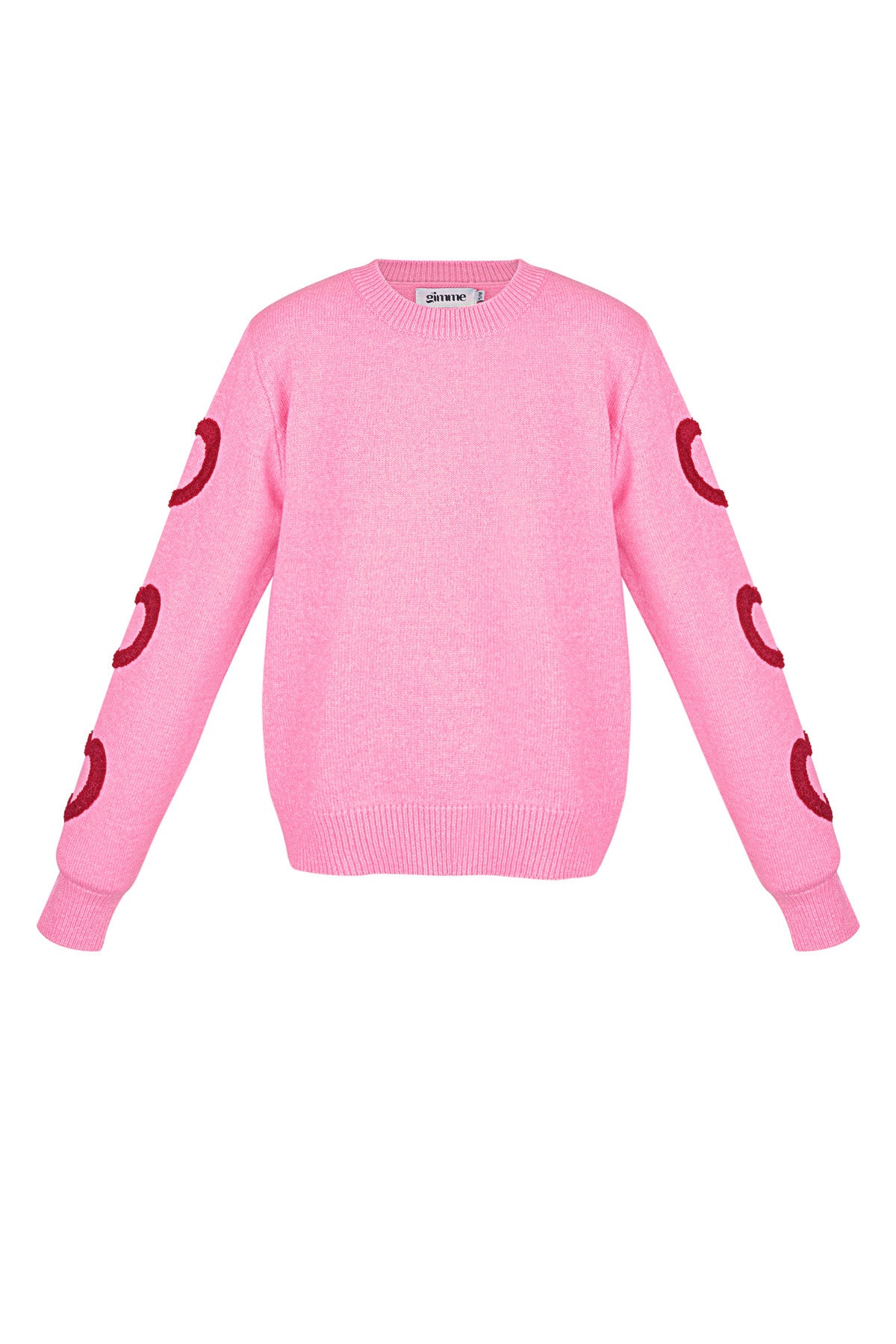 Cozy Knit Sweater for Fall Winter, Pink & Red Options