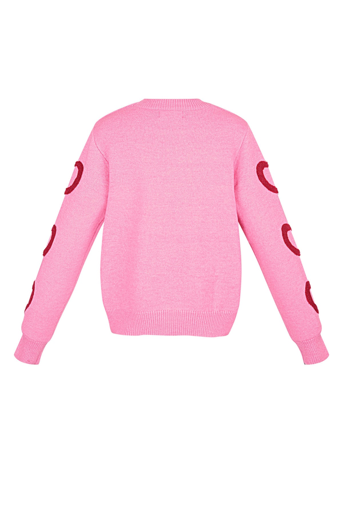 Cozy Knit Sweater for Fall Winter, Pink & Red Options
