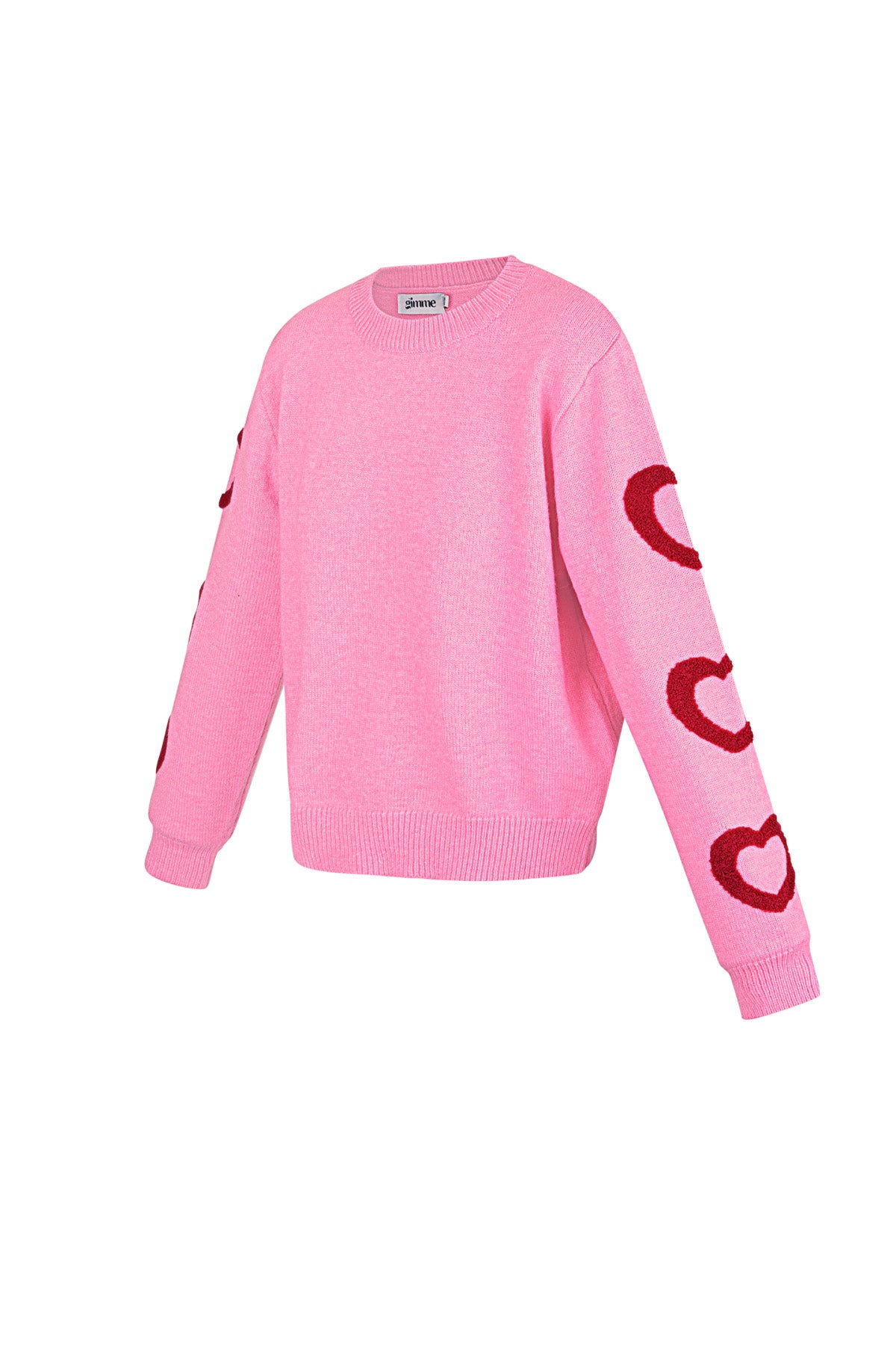 Cozy Knit Sweater for Fall Winter, Pink & Red Options