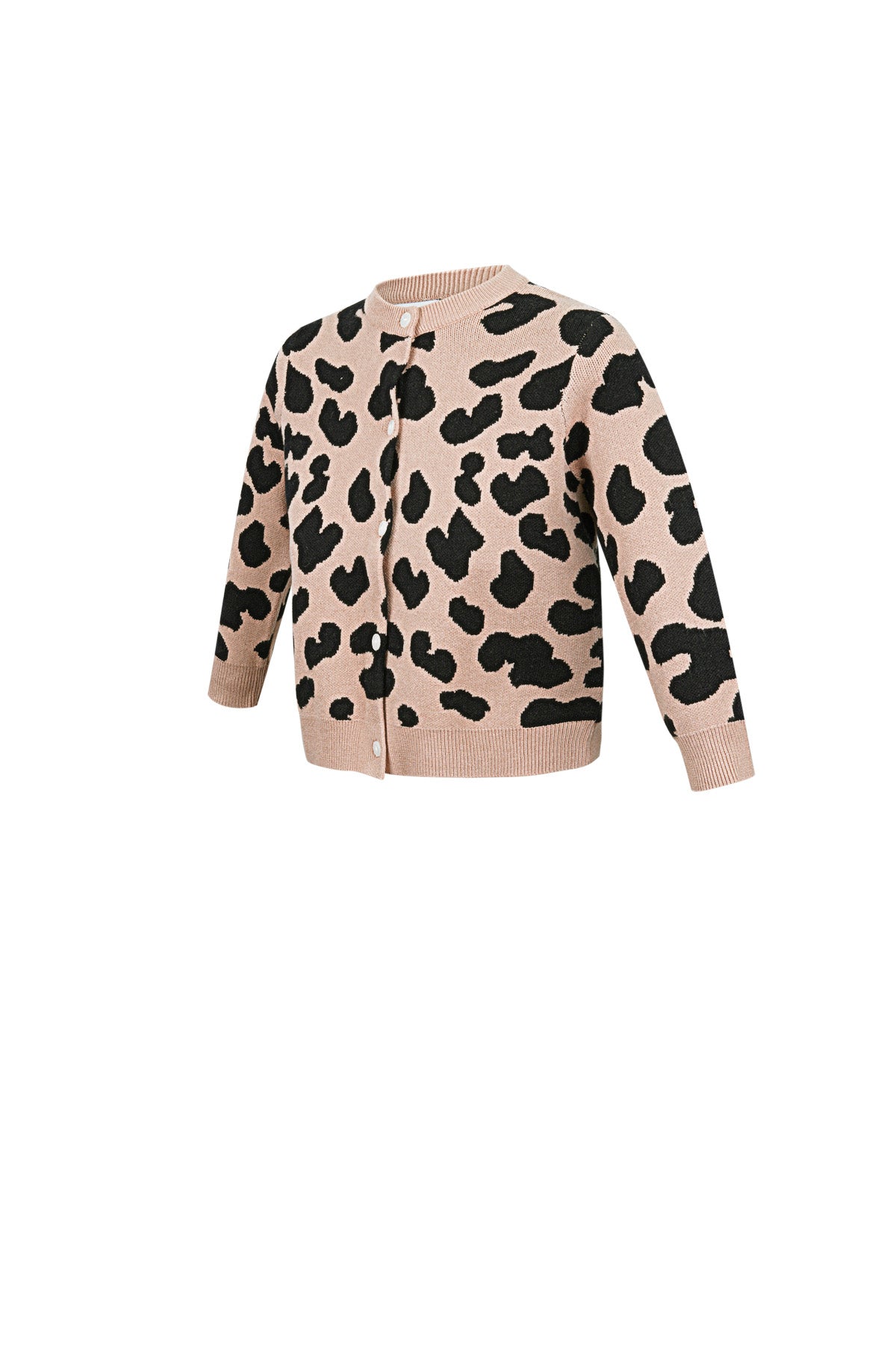 Elegant Viscose Knit Cardigan in Black & Camel