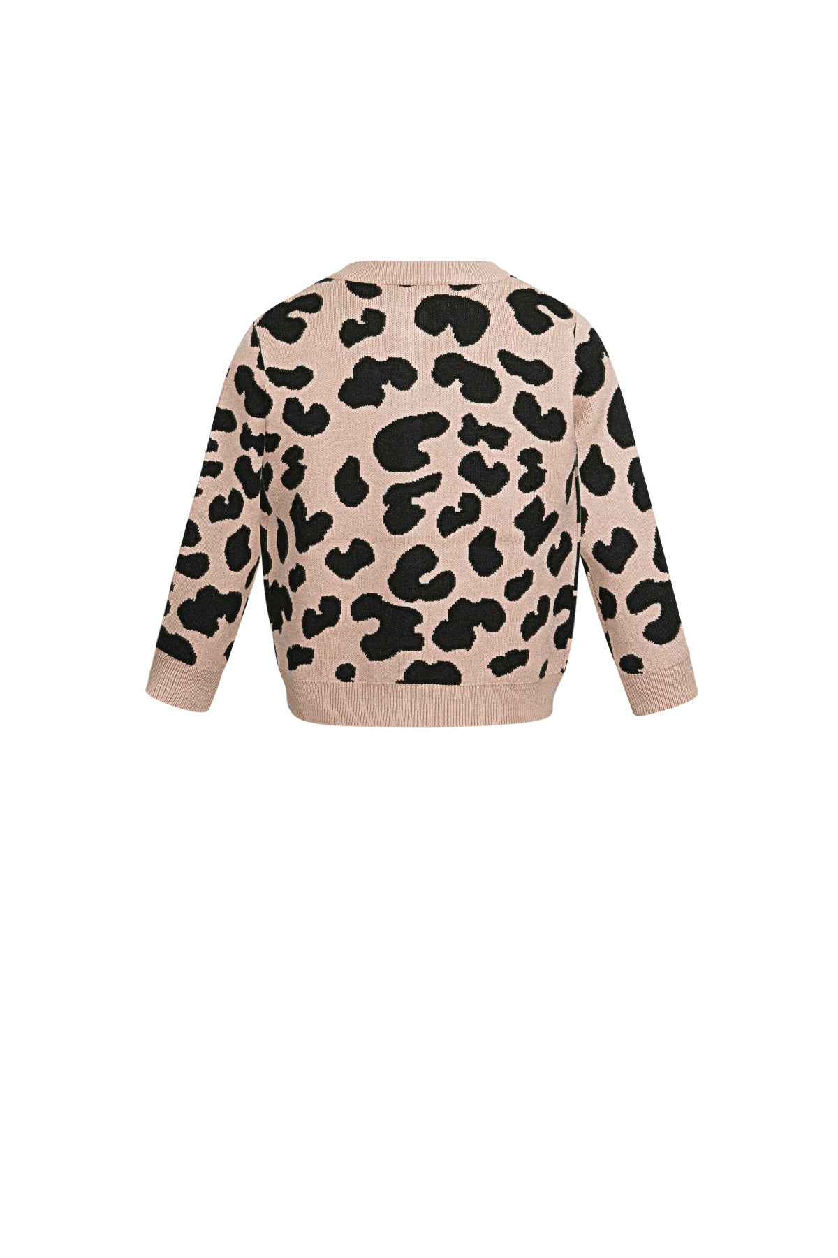 Elegant Viscose Knit Cardigan in Black & Camel