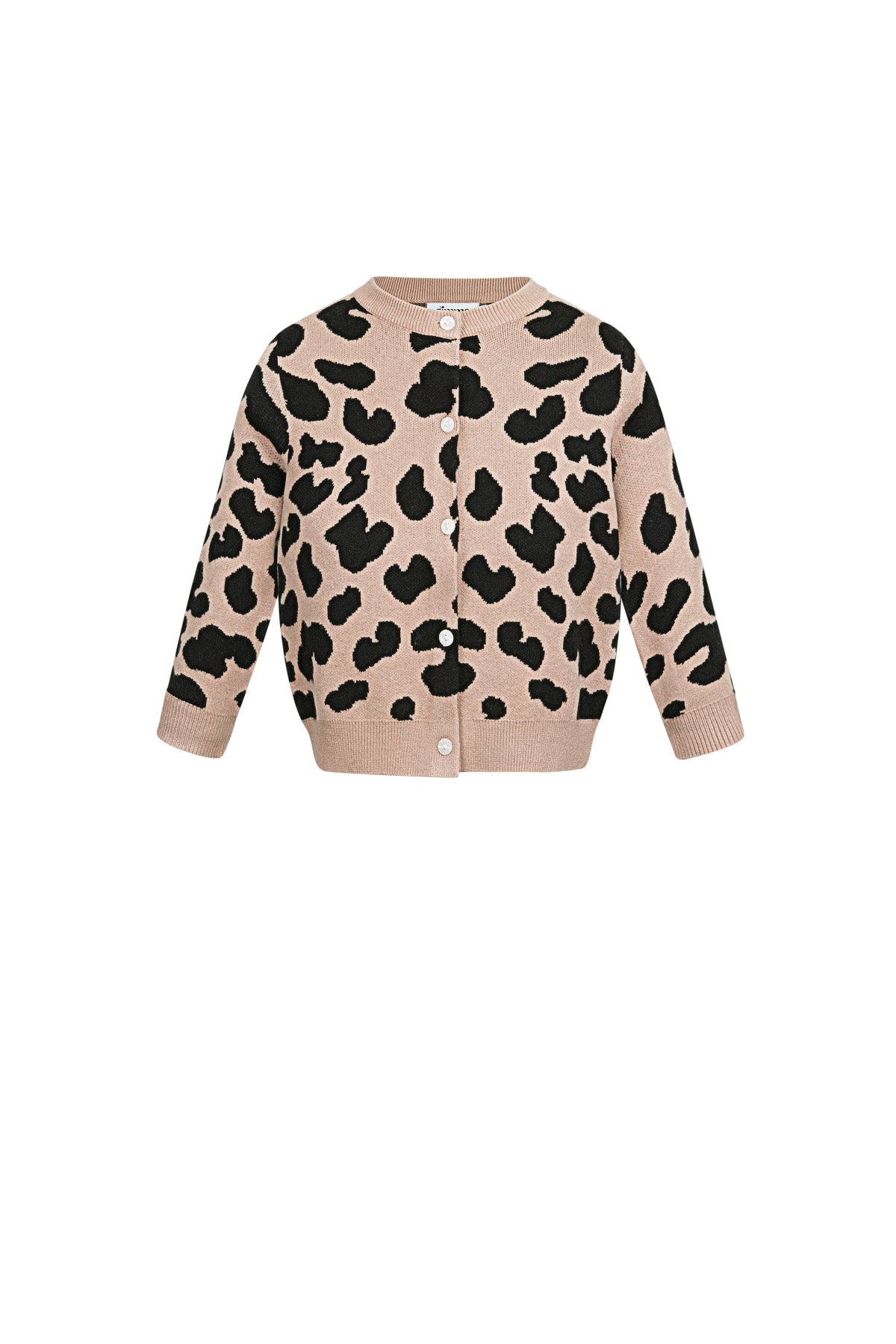 Elegant Viscose Knit Cardigan in Black & Camel