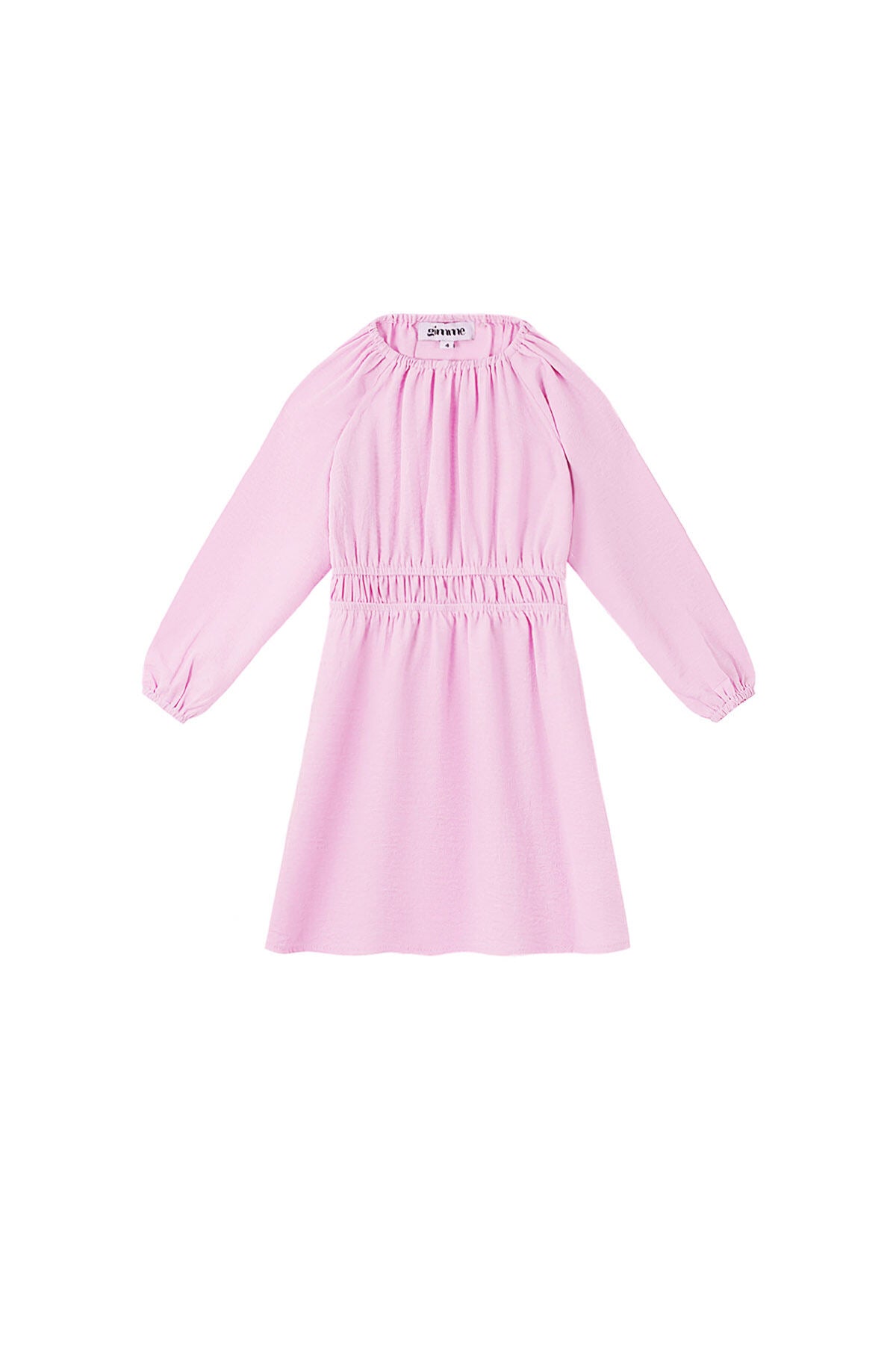 Polyester Women's Mini Dress Pleated Elastic Waist