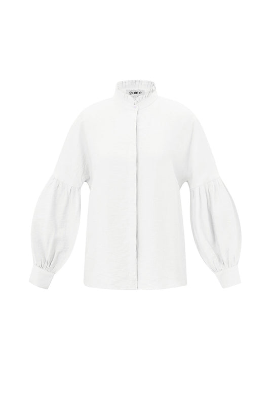 Elegant Spring Blouse in Pink and White
