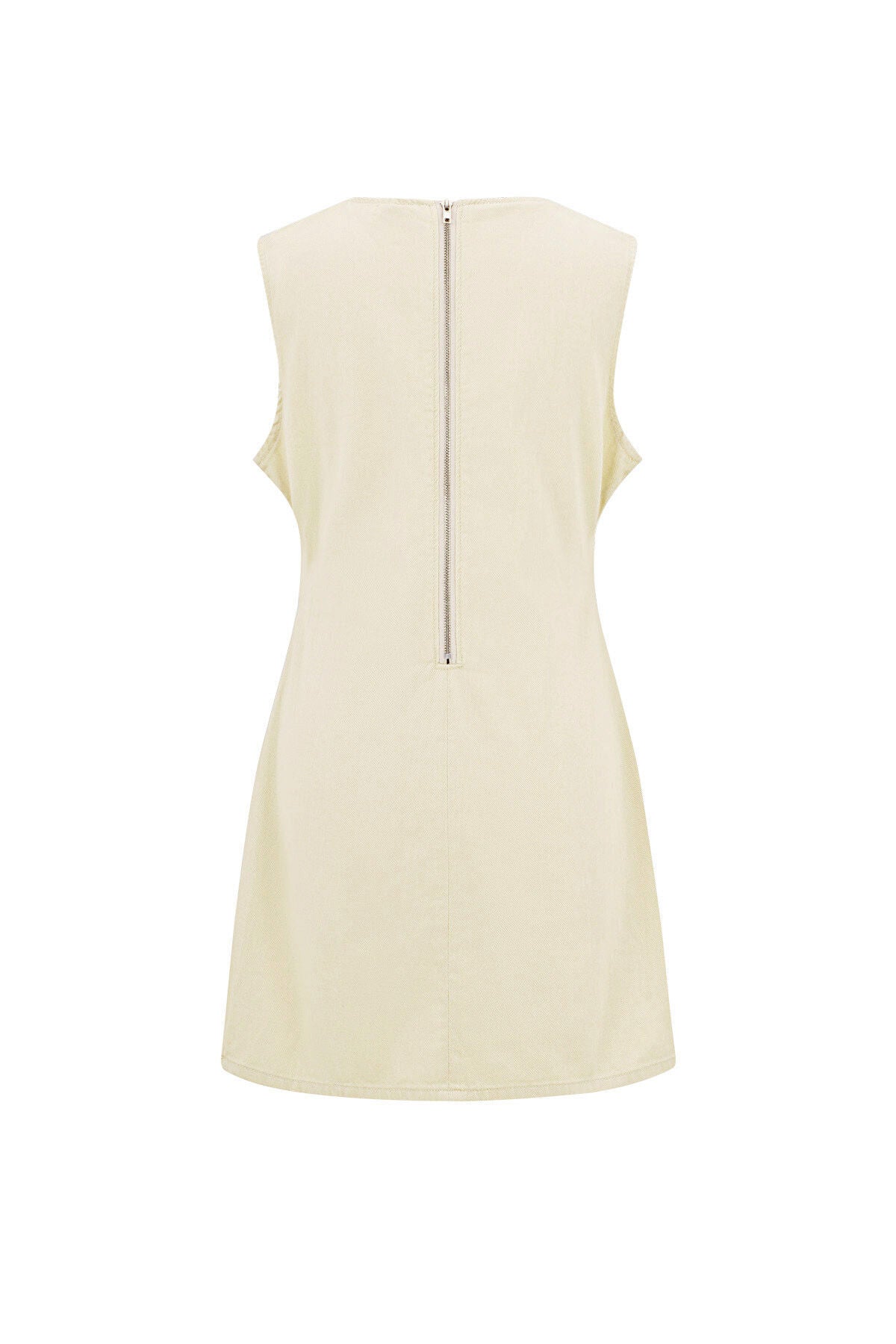 Chic Light Blue Cotton Mini Dress for Summer