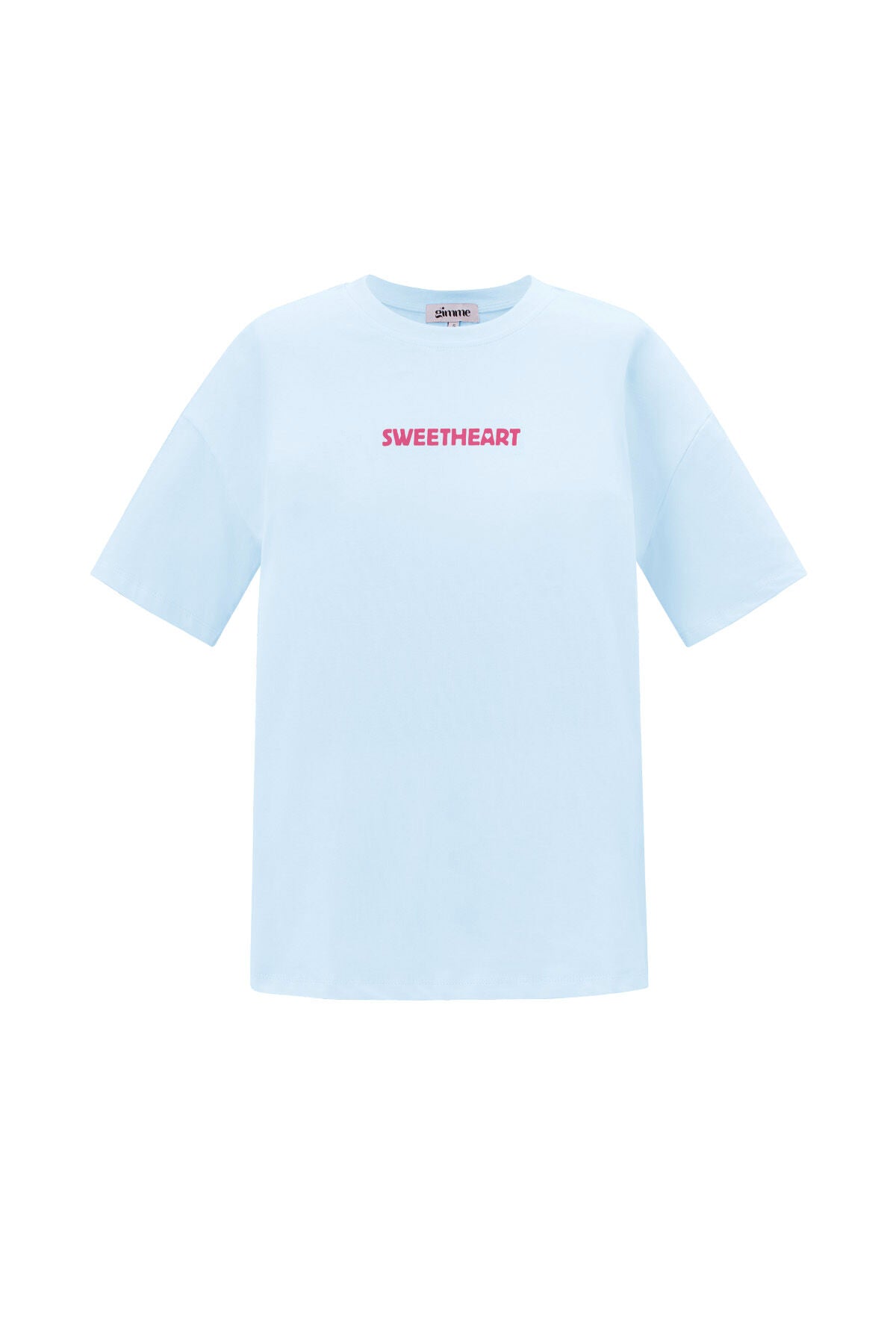 Comfortable All Fit Knitted T-Shirt in Grey & Baby Blue