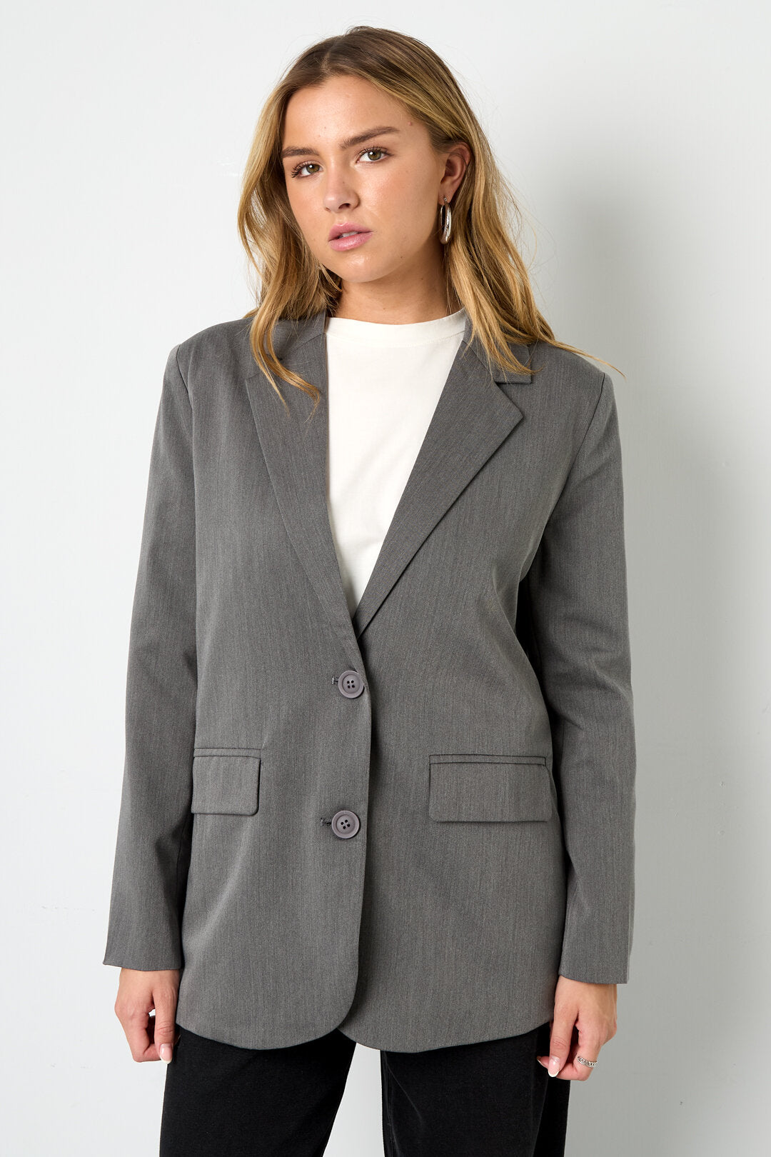 Elegant Ladies' Suit Set in Grey & Coffee Brown for Fall/Winter