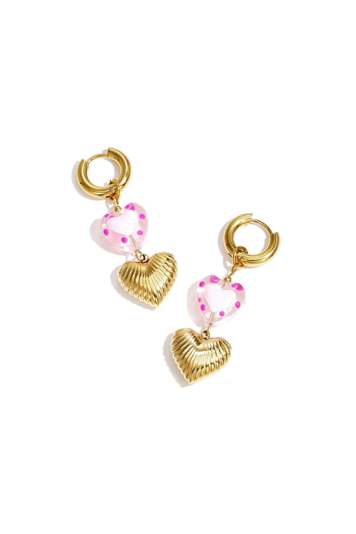 Stylish Heart Dangle Earrings for Spring/Summer