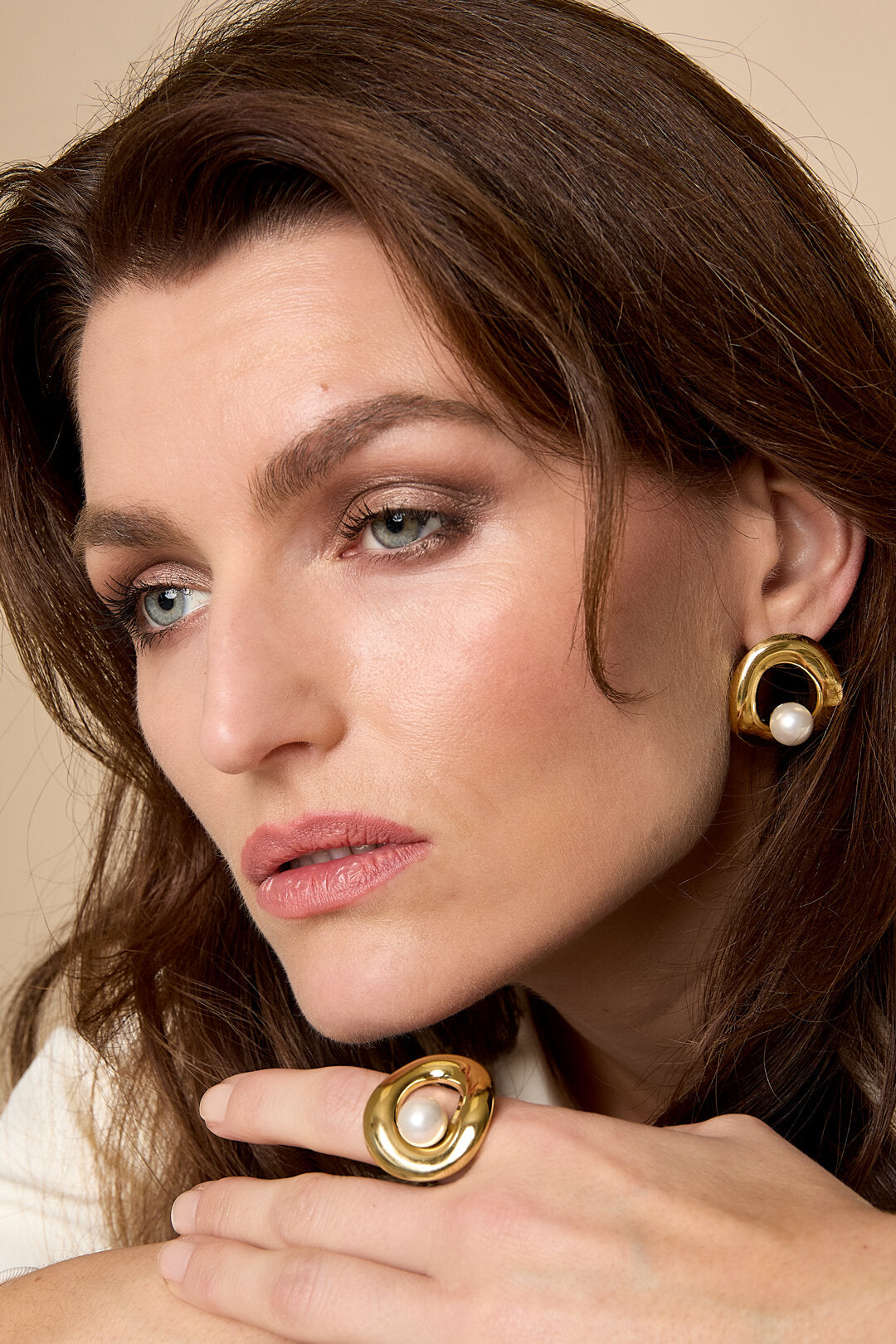 Stylish Stainless Steel Circle Stud Earrings