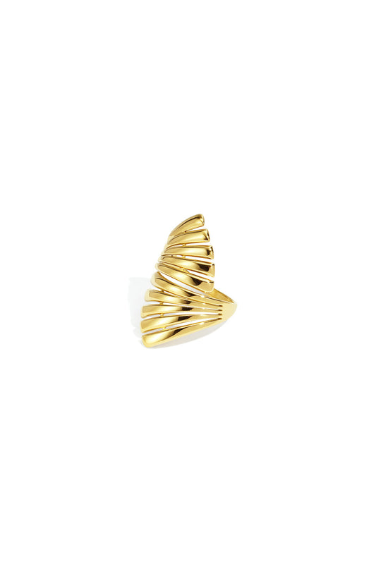Elegant Gold Color Adjustable Statement Ring