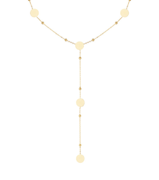 Elegant Long Necklace in Silver & Gold, Casual Style
