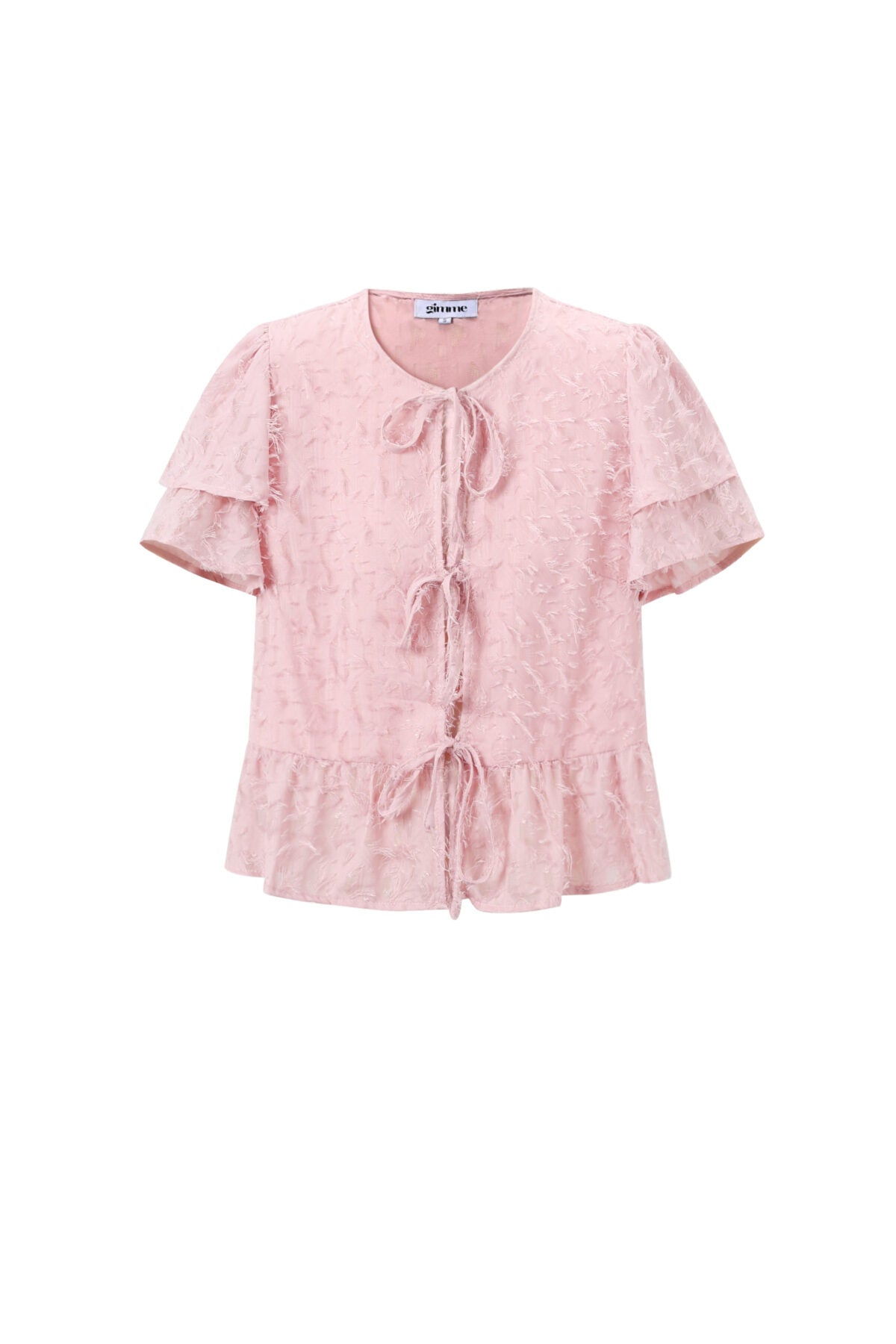 Elegant Tie-Up Short Sleeve Top for Spring/Summer