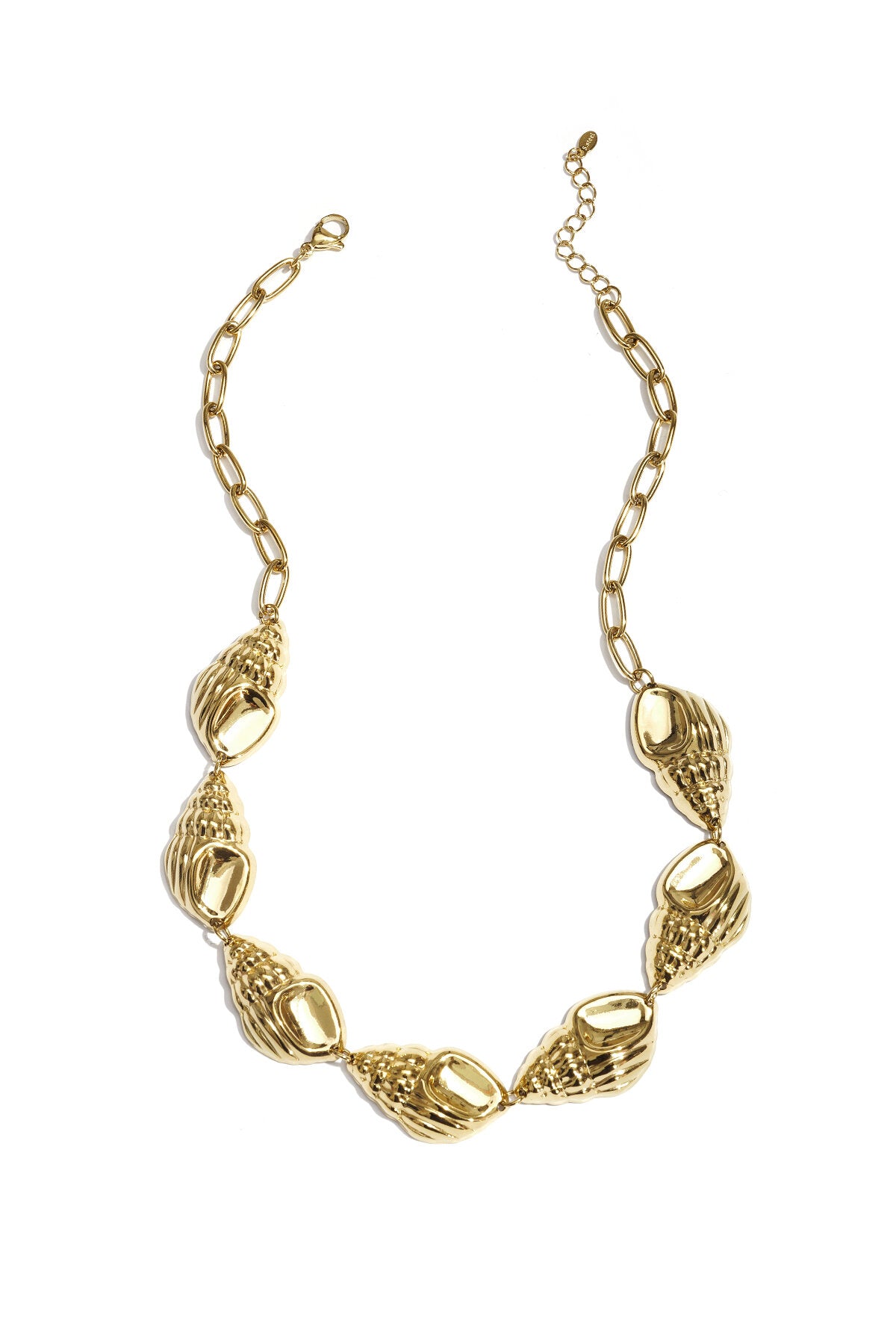 Stylish Gold-Color Stainless Steel Shell Necklace