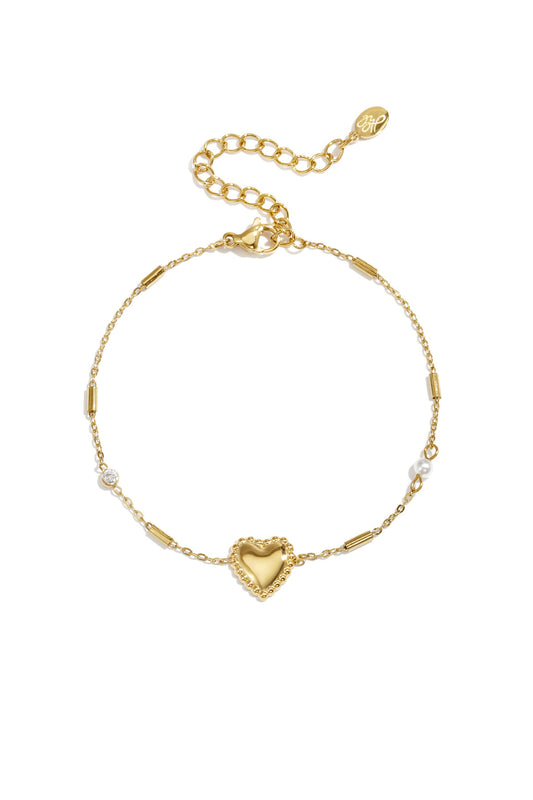 Elegant Heart Charm Bracelet - All Fit, Casual Style