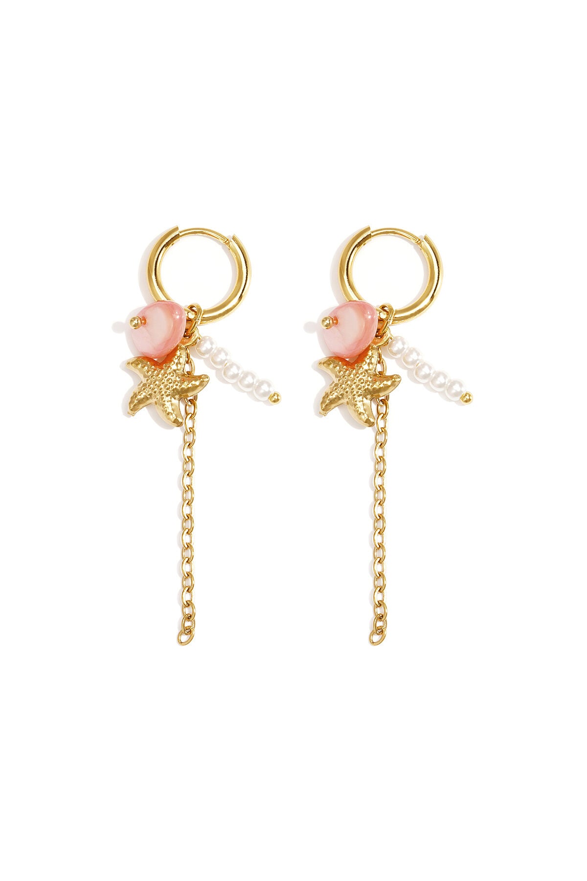 Romantic Starfish Beaded Earrings for Spring/Summer