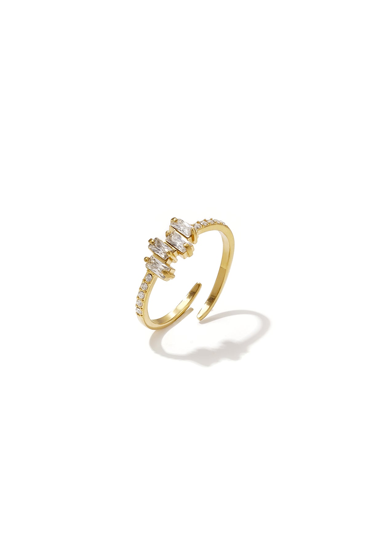Minimalistische ringen van roestvrij staal met geometrische vormen, eenvoudige, alledaagse serie voor dames.