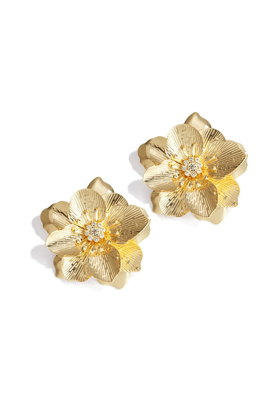 Elegant Flower Stud Earrings for Women, Luxurious & All Fit
