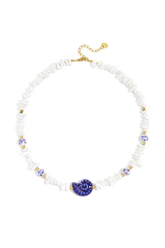 Elegant White Shell Beaded Necklace for Summer