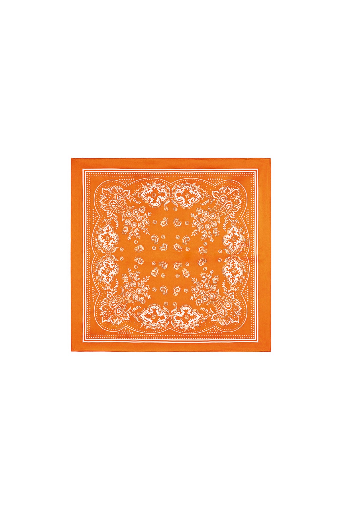Stylish Orange Paisley Summer Scarf for Women