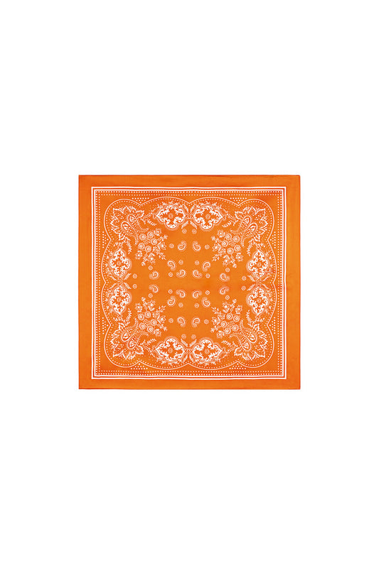 Stylish Orange Paisley Summer Scarf for Women