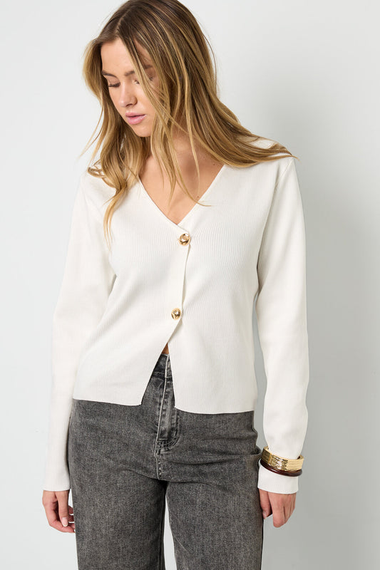 Elegant Viscose Knit Cardigan for Fall/Winter